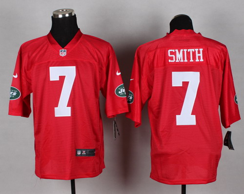 Nike New York Jets #7 Geno Smith 2014 QB Red Elite Jersey