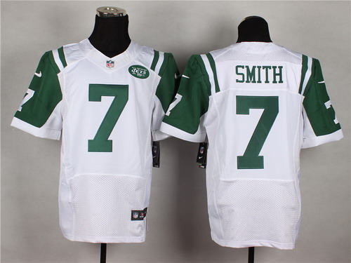 Nike New York Jets #7 Geno Smith White Elite Jersey