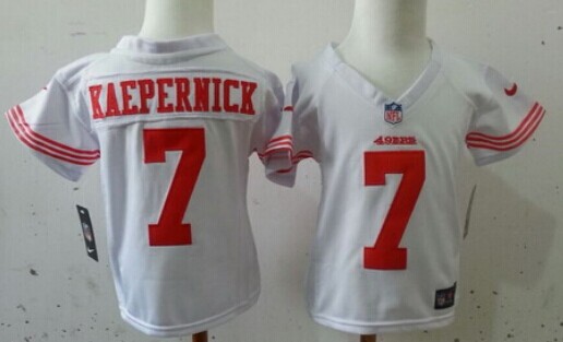 Nike San Francisco 49ers #7 Colin Kaepernick White Toddlers Jersey