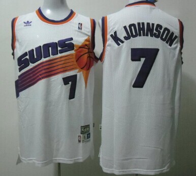 Phoenix Suns #7 Kevin Johnson White Swingman Throwback Jersey