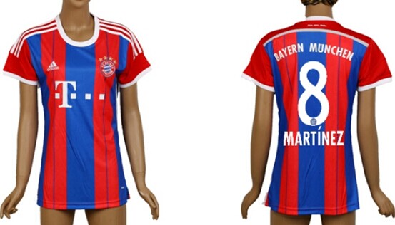 2014/15 Bayern Munchen #8 Martinez Home Soccer AAA+ T-Shirt_Womens