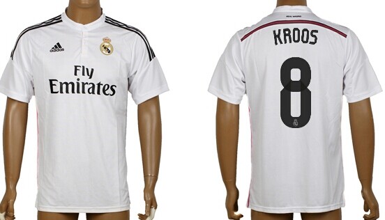2014/15 Real Madrid #8 Kroos Home Soccer AAA+ T-Shirt
