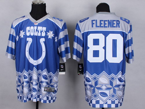 Nike Indianapolis Colts #80 Coby Fleener 2015 Noble Fashion Elite Jersey