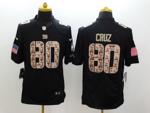 Nike New York Giants #80 Victor Cruz Salute to Service Black Limited Jersey