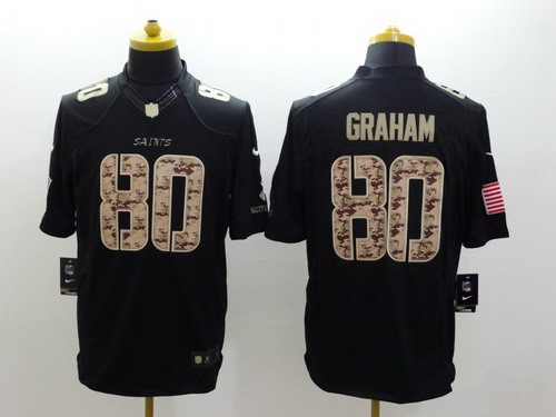 Nike New Orleans Saints #80 Jimmy Graham Salute to Service Black Limited Jersey