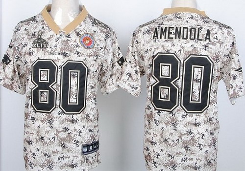 Nike New England Patriots #80 Danny Amendola 2015 Super Bowl XLIX 2013 USMC Camo Elite Jersey