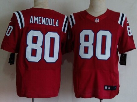 Nike New England Patriots #80 Danny Amendola Red Elite Jersey