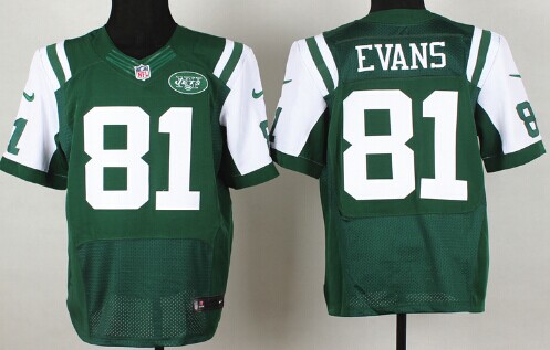 Nike New York Jets #81 Shaq Evans Green Elite Jersey