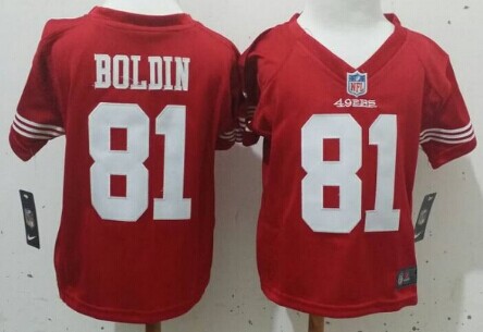 Nike San Francisco 49ers #81 Anquan Boldin Red Toddlers Jersey