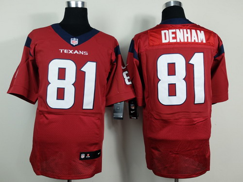 Nike Houston Texans #81 Anthony Denham Red Elite Jersey