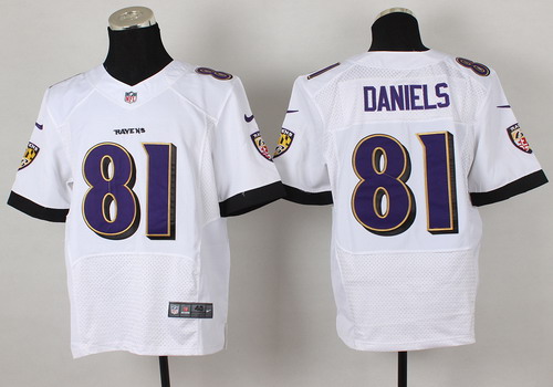 Nike Baltimore Ravens #81 Owen Daniels 2013 White Elite Jersey