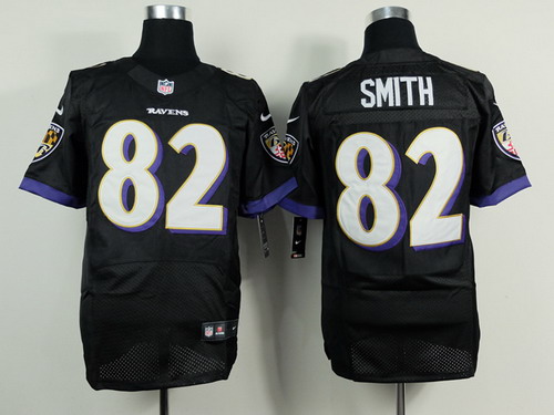 Nike Baltimore Ravens #82 Torrey Smith 2013 Black Elite Jersey