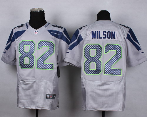 Nike Seattle Seahawks #82 Luke Willson Gray Elite Jersey