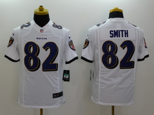 Nike Baltimore Ravens #82 Torrey Smith 2013 White Limited Jersey