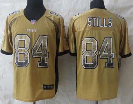 Nike New Orleans Saints #84 Kenny Stills 2013 Drift Fashion Gold Elite Jersey