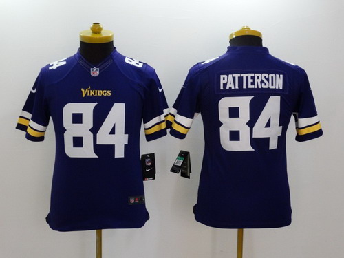 Nike Minnesota Vikings #84 Cordarrelle Patterson 2013 Purple Limited Kids Jersey