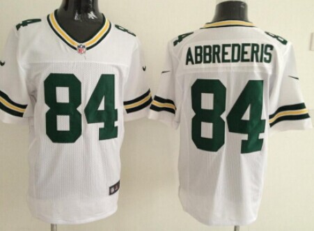 Nike Green Bay Packers #84 Jared Abbrederis White Elite Jersey