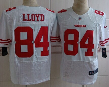Nike San Francisco 49ers #84 Brandon Lloyd White Elite Jersey