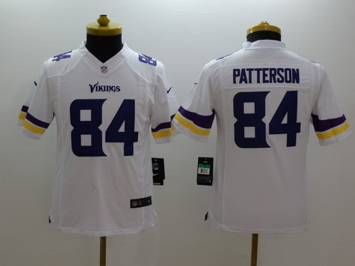 Nike Minnesota Vikings #84 Cordarrelle Patterson 2013 White Limited Kids Jersey