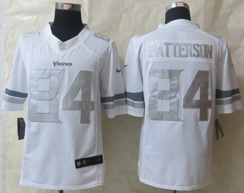 Nike Minnesota Vikings #84 Cordarrelle Patterson Platinum White Limited Jersey
