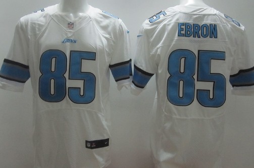 Nike Detroit Lions #85 Eric Ebron White Elite Jersey