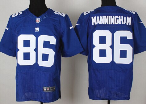 Nike New York Giants #86 Mario Manningham Blue Elite Jersey