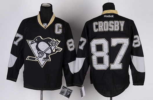 Pittsburgh Penguins #87 Sidney Crosby Black Ice Jersey