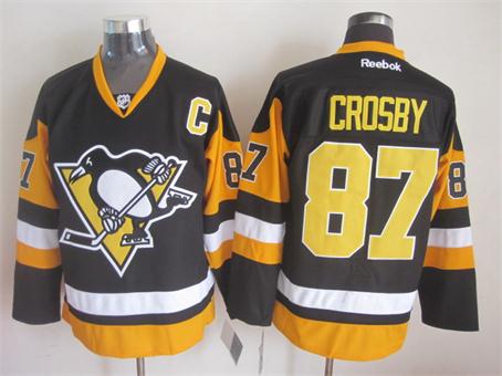 Pittsburgh Penguins #87 Sidney Crosby Black Third Jersey