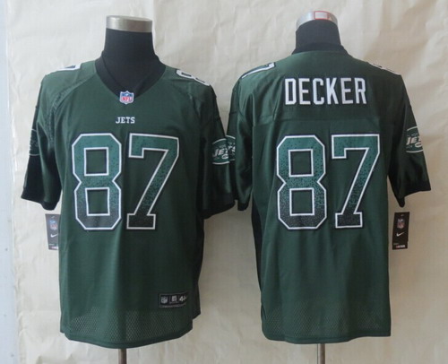 Nike New York Jets #87 Eric Decker 2013 Drift Fashion Green Elite Jersey