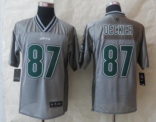 Nike New York Jets #87 Eric Decker 2013 Gray Vapor Elite Jersey