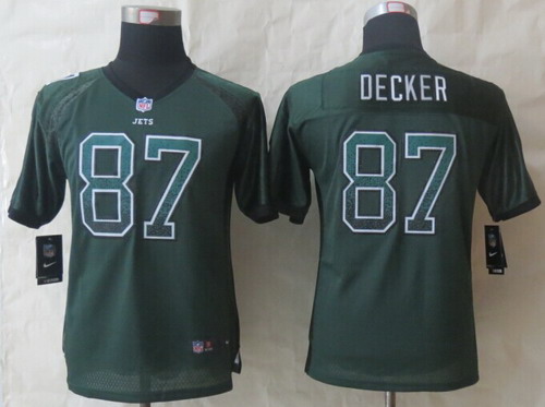 Nike New York Jets #87 Eric Decker 2013 Drift Fashion Green Kids Jersey