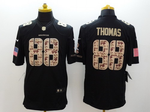 Nike Denver Broncos #88 Demaryius Thomas Salute to Service Black Limited Jersey