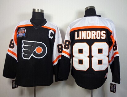 Philadelphia Flyers #88 Eric Lindros Stanley Cup Black Throwback CCM Jersey