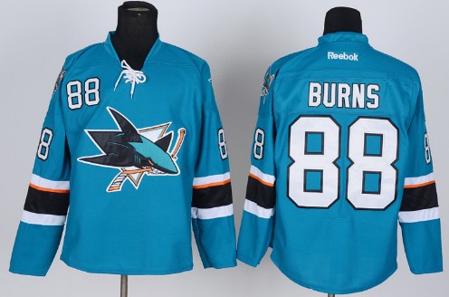 San Jose Sharks #88 Brent Burns 2014 Blue Jersey