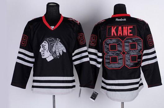 Chicago Blackhawks #88 Patrick Kane Black Ice Jersey