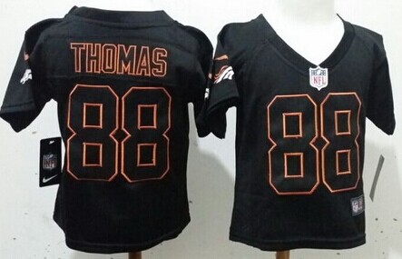 Nike Denver Broncos #88 Demaryius Thomas Lights Out Black Toddlers Jersey