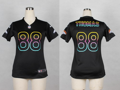 Nike Denver Broncos #88 Demaryius Thomas Pro Line Black Fashion Womens Jersey