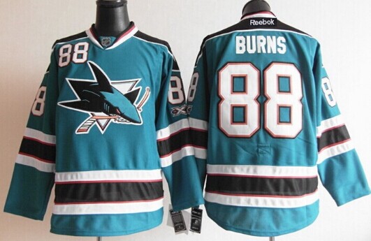 San Jose Sharks #88 Brent Burns Blue Jersey