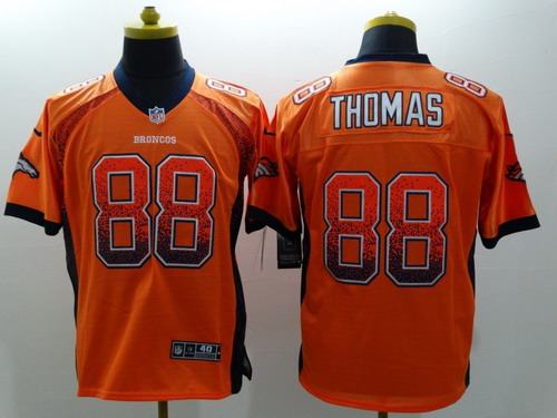 Nike Denver Broncos #88 Demaryius Thomas 2013 Drift Fashion Orange Elite Jersey