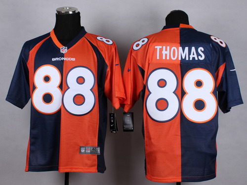 Nike Denver Broncos #88 Demaryius Thomas Blue/Orange Two Tone Elite Jersey