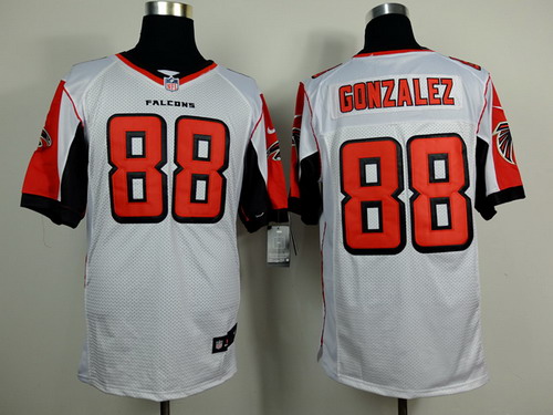 Nike Atlanta Falcons #88 Tony Gonzalez White Elite Jersey