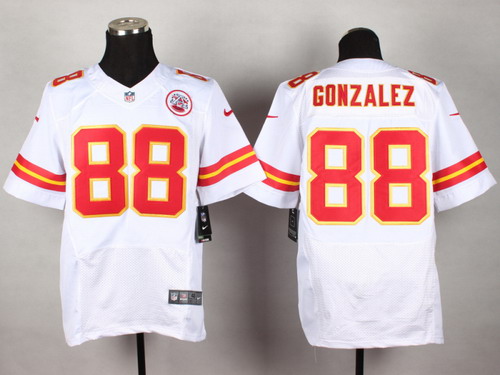 Nike Kansas City Chiefs #88 Tony Gonzalez White Elite Jersey