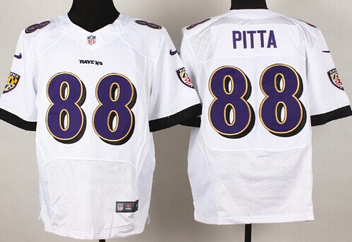 Nike Baltimore Ravens #88 Dennis Pitta 2013 White Elite Jersey