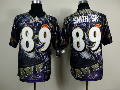 Nike Baltimore Ravens #89 Steve Smith Sr 2014 Fanatic Fashion Elite Jersey