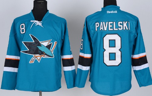 San Jose Sharks #8 Joe Pavelski 2014 Blue Jersey