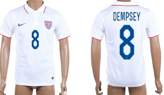 2014 World Cup USA #8 Dempsey Home Soccer AAA+ T-Shirt