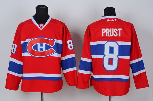 Montreal Canadiens #8 Brandon Prust Red CH Jersey