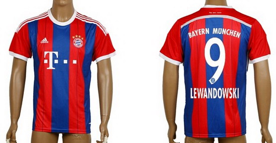 2014/15 Bayern Munchen #9 Lewandowski Home Soccer AAA+ T-Shirt