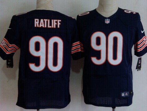 Nike Chicago Bears #90 Jeremiah Ratliff Blue Elite Jersey