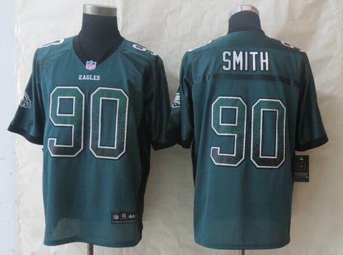 Nike Philadelphia Eagles #90 Marcus Smith 2013 Drift Fashion Dark Green Elite Jersey